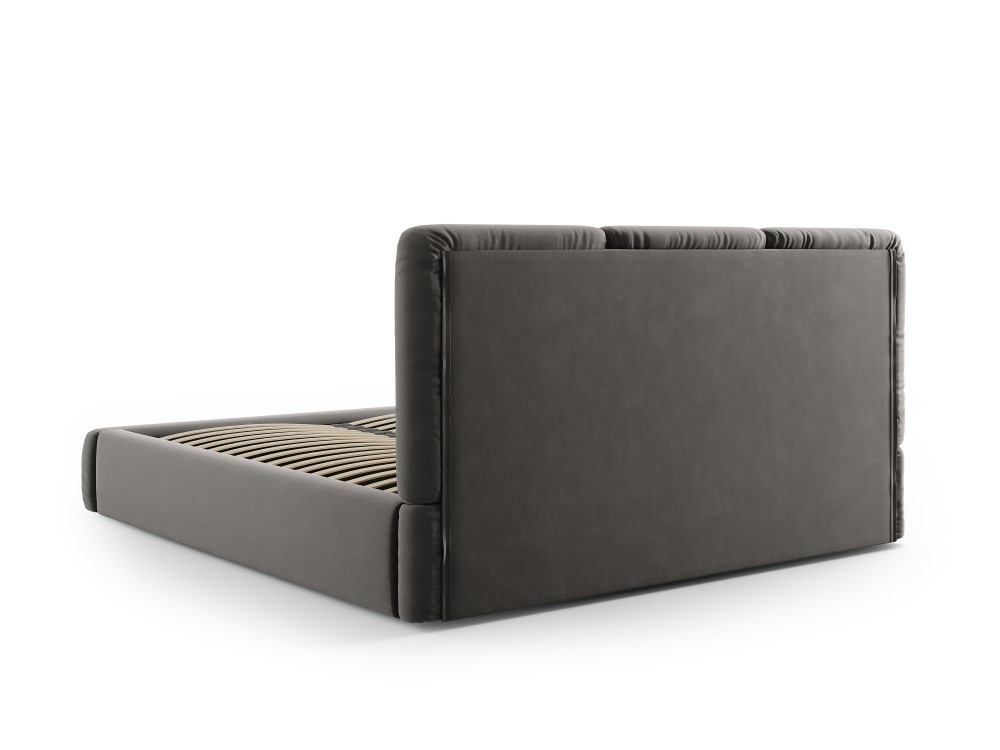Windsor & Co Horizon Bedframe met Opbergvak - 140 x 200 cm - Fluweel - Grijs