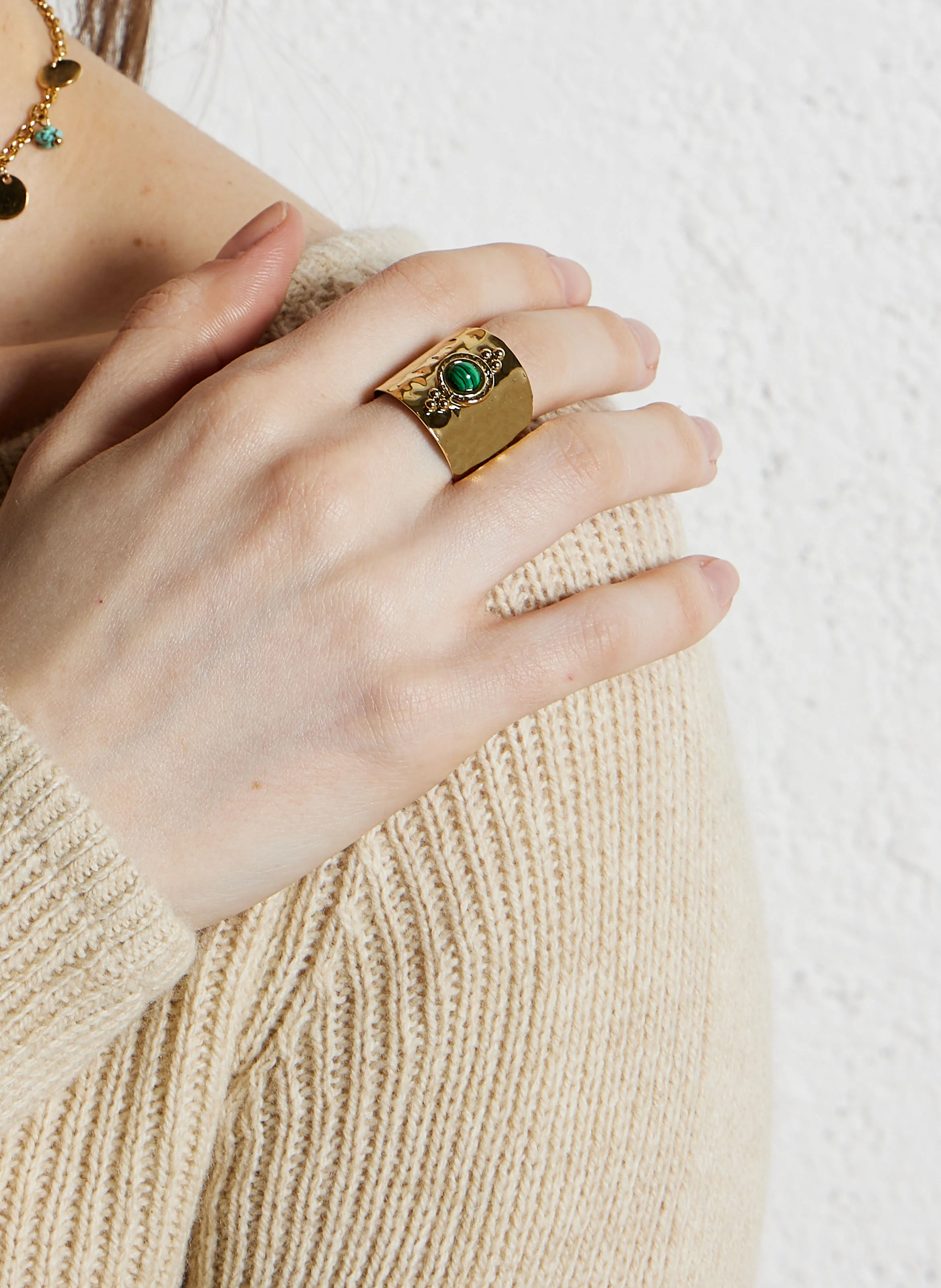 Bague en acier inoxydable | Doré