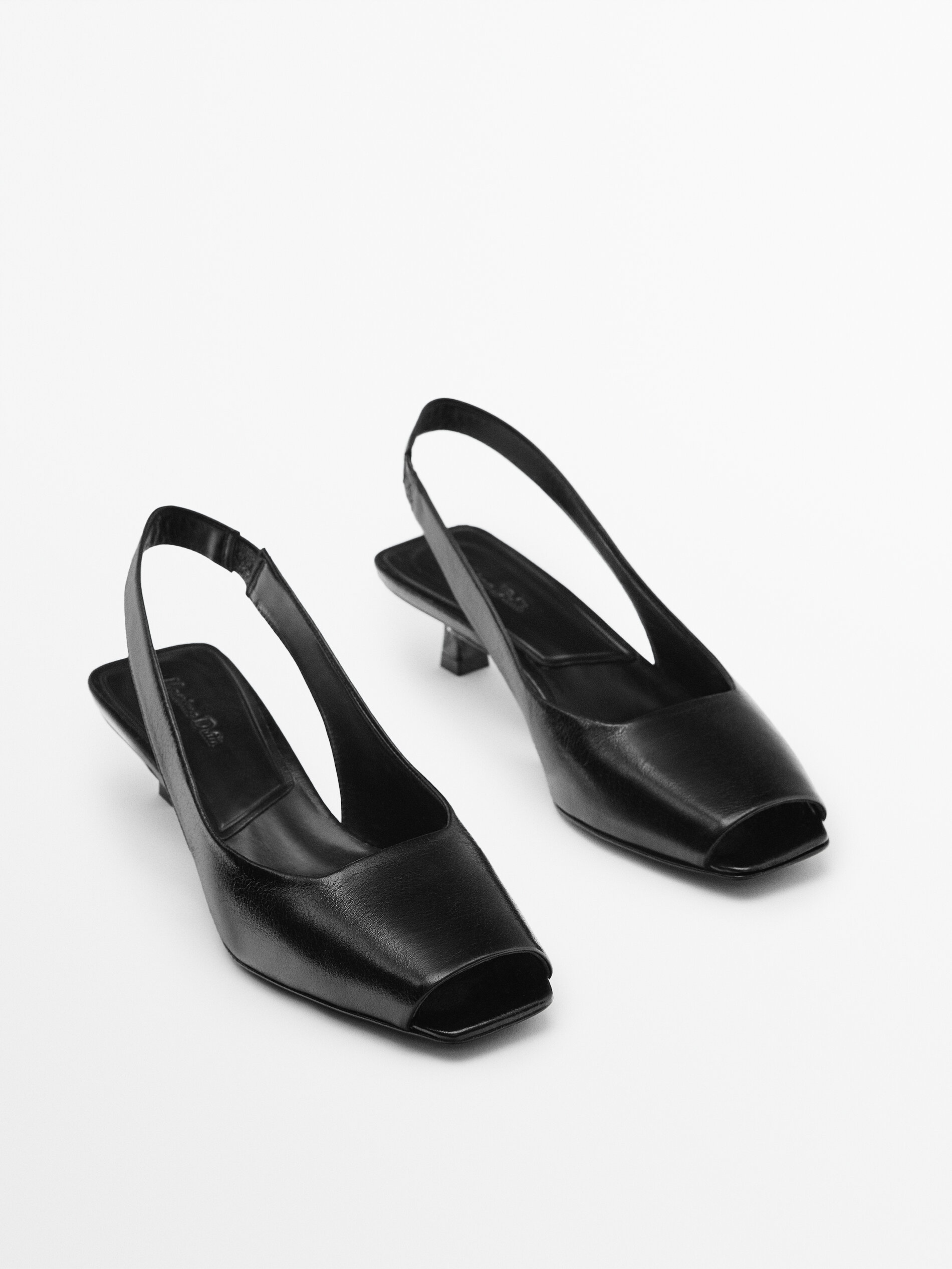 Zapato tacón destalonado skin - PRETO