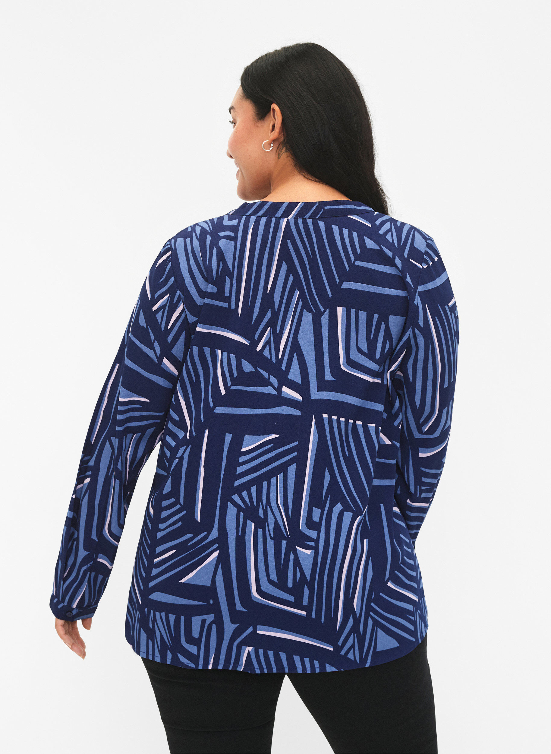 FLASH - Langærmet bluse med print