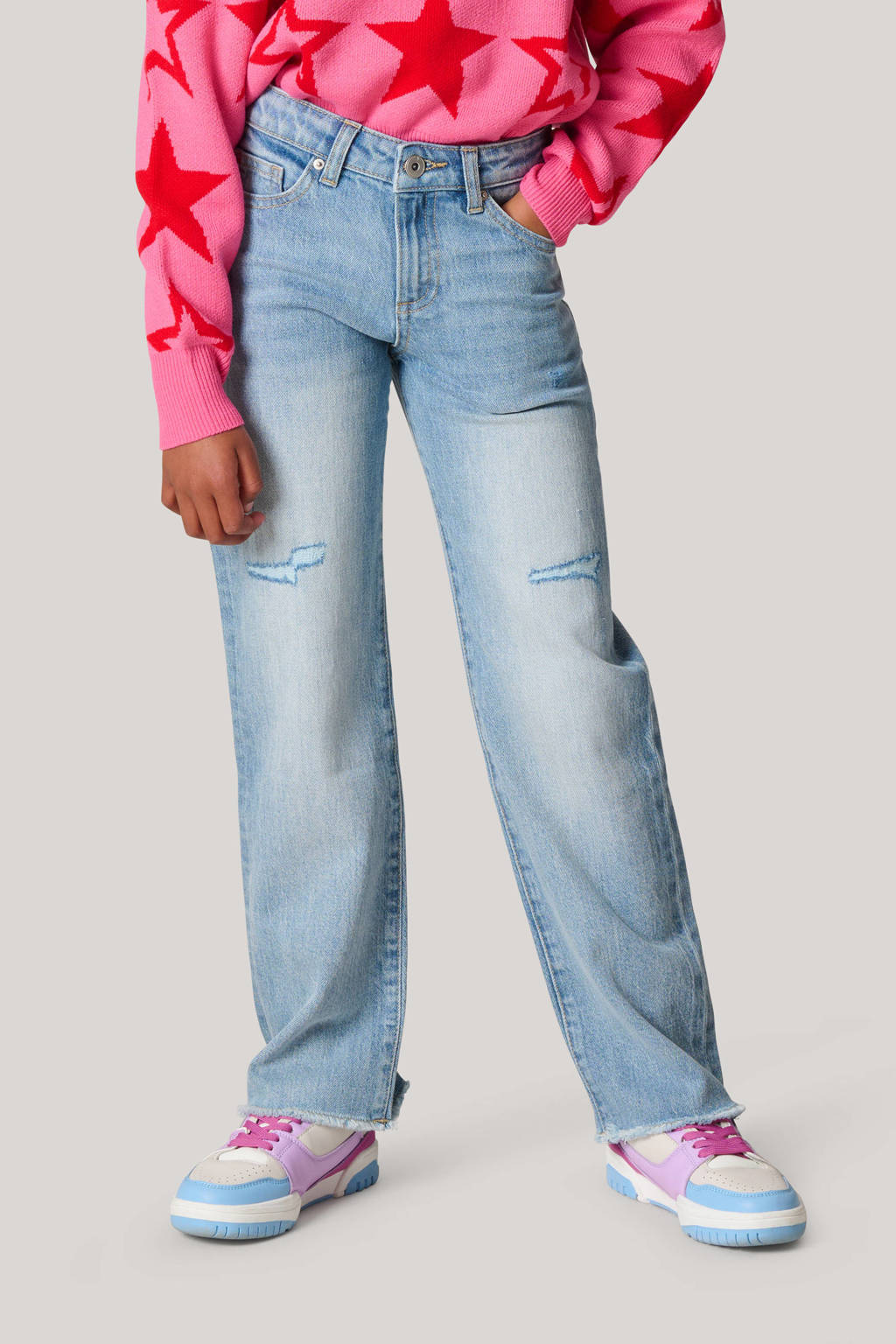 Shoeby straight high waist medium blue denim