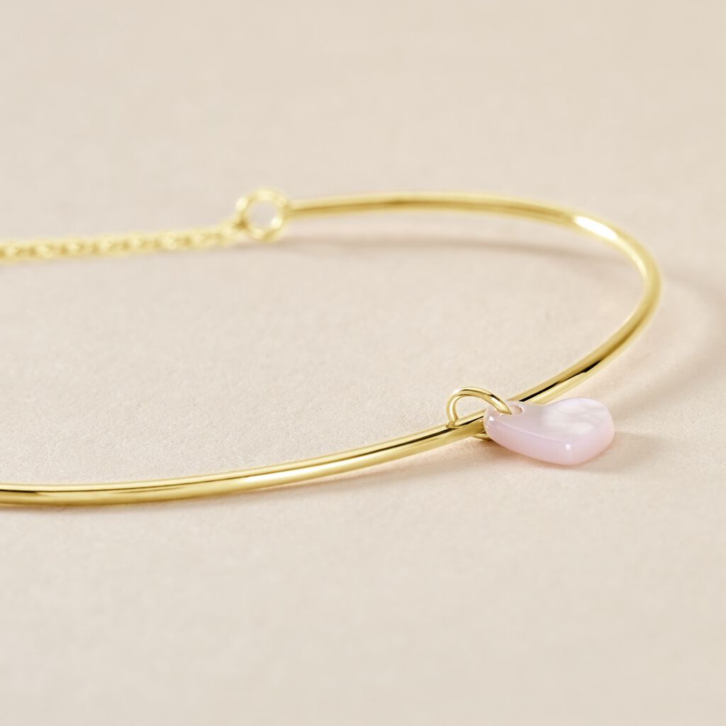 Bracelet Jonc Ida Coeur Or Jaune