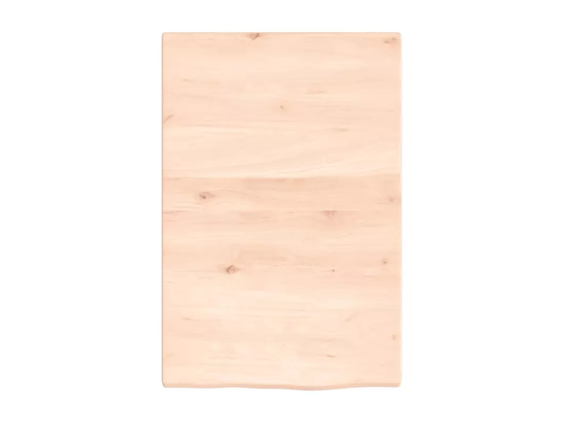 Étagère de vasque murale acier et bois de chêne massif