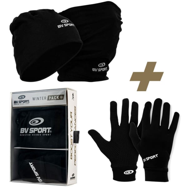 Gant running BV SPORT PACK BONNET/GANTS NOIR/NOIR