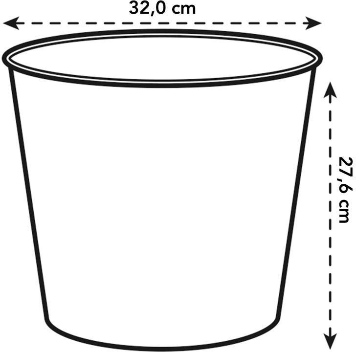 Elho plantcontainer Brussels zwart D 31,5 H 27,6 cm