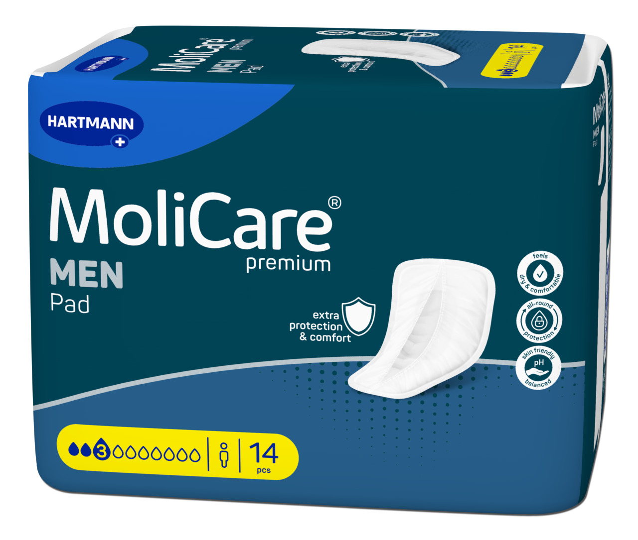 MOLICARE Premium Men Pad<br>14 Stück, Beutel, 3 Tropfen