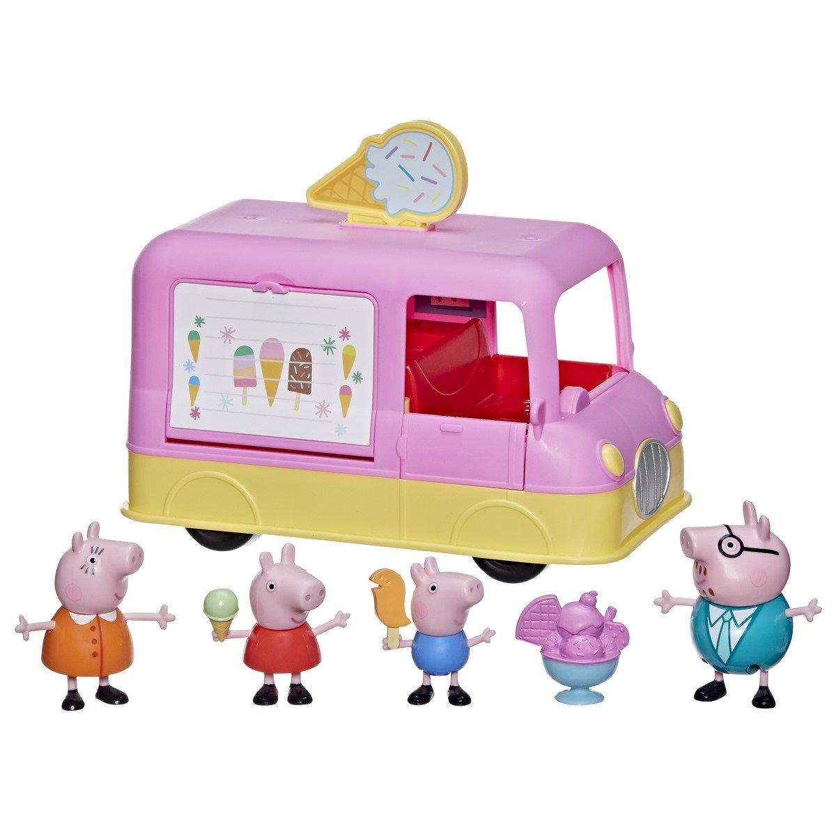 Peppa pig au camion de glace en famille