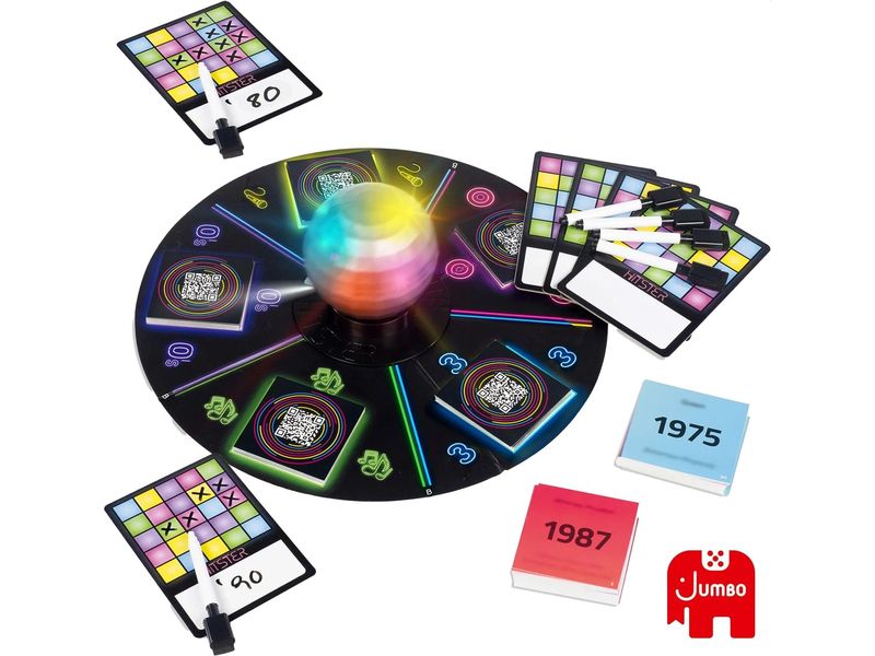 Jumbo Hitster Bingo Kartenspiel, Musik-Quiz für Erwachsene