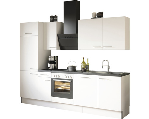 Optifit keukenblok met apparatuur Bengt932 270 cm wit mat gedemonteerde variant omkeerbaar KCBE 2708E-8+