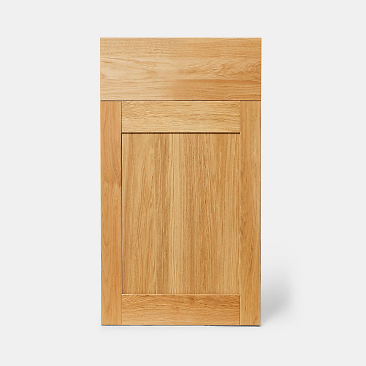 Façade de cuisine 1 porte et 1 tiroir Verbena chêne massif l. 40 cm x H. 72 cm GoodHome