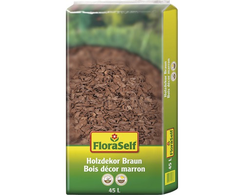 Houtdecor 10-40 mm FloraSelf bruin 45 L