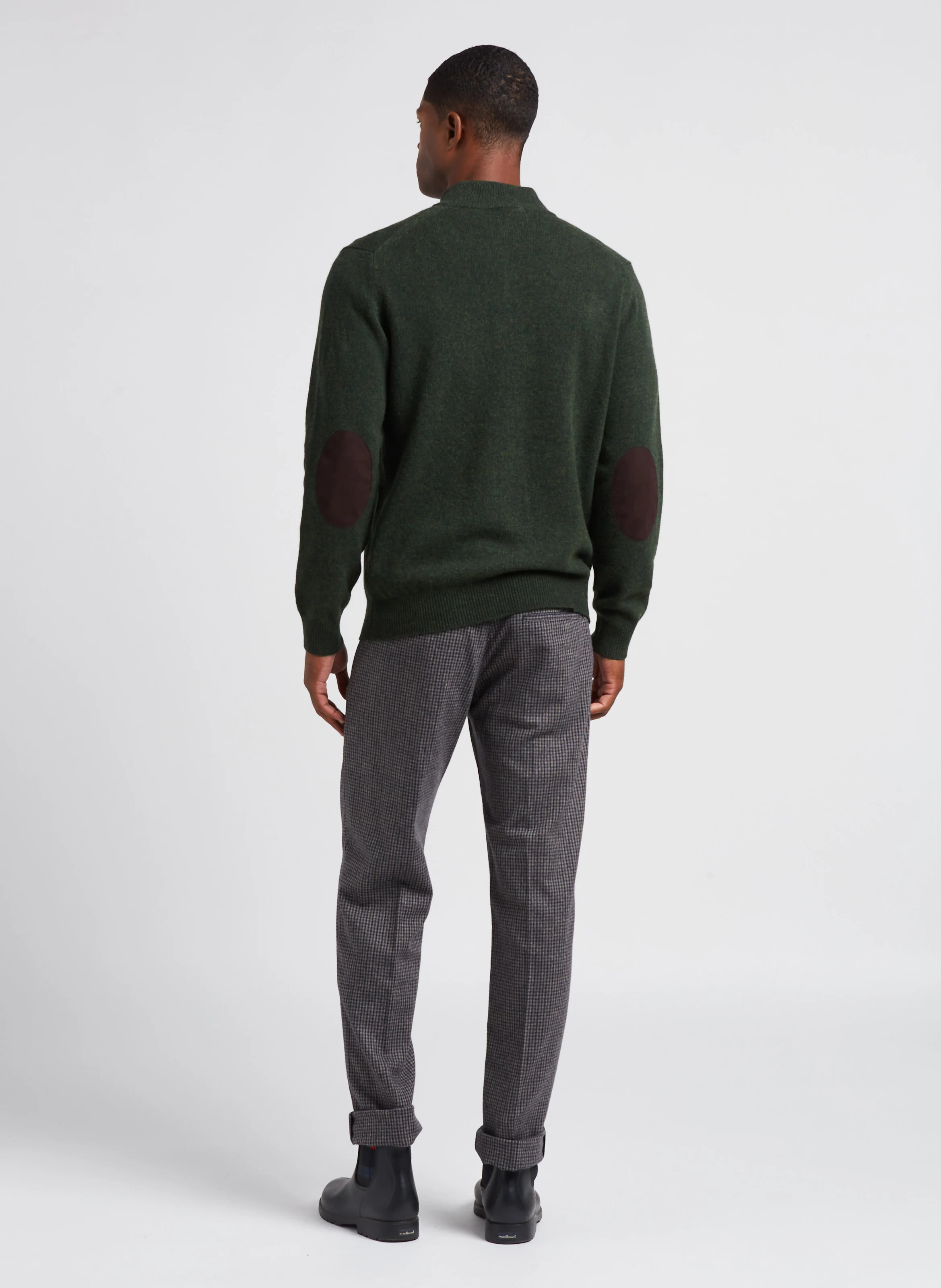 Pantalon droit en laine mélangée | Gris