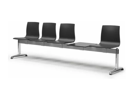 4 chaises salle d'attente ignifugées et 1 plateau Bench Alice - Scab