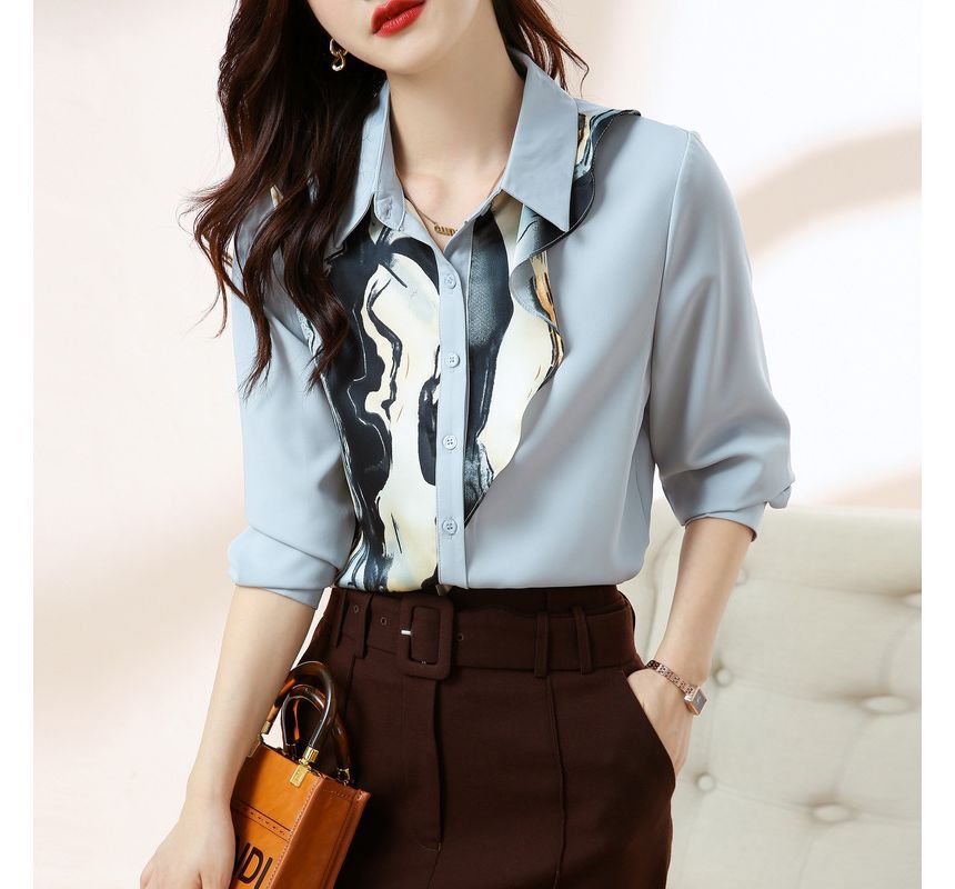 Jeonseon - T-shirt met lange mouwen en print