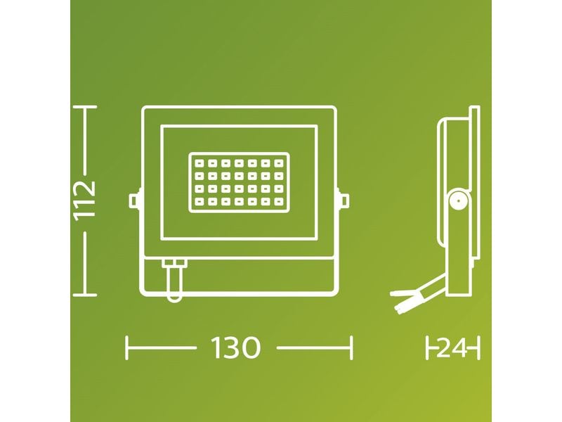 Philips Lois Flutlicht 20W 3000K IP65 schwarz 20 W Philips 8720169365063 Aussenbeleuchtung Wandbeleuchtung für den Aussenbereich Nicht austauschbare(s) Leuchtmittel LED F