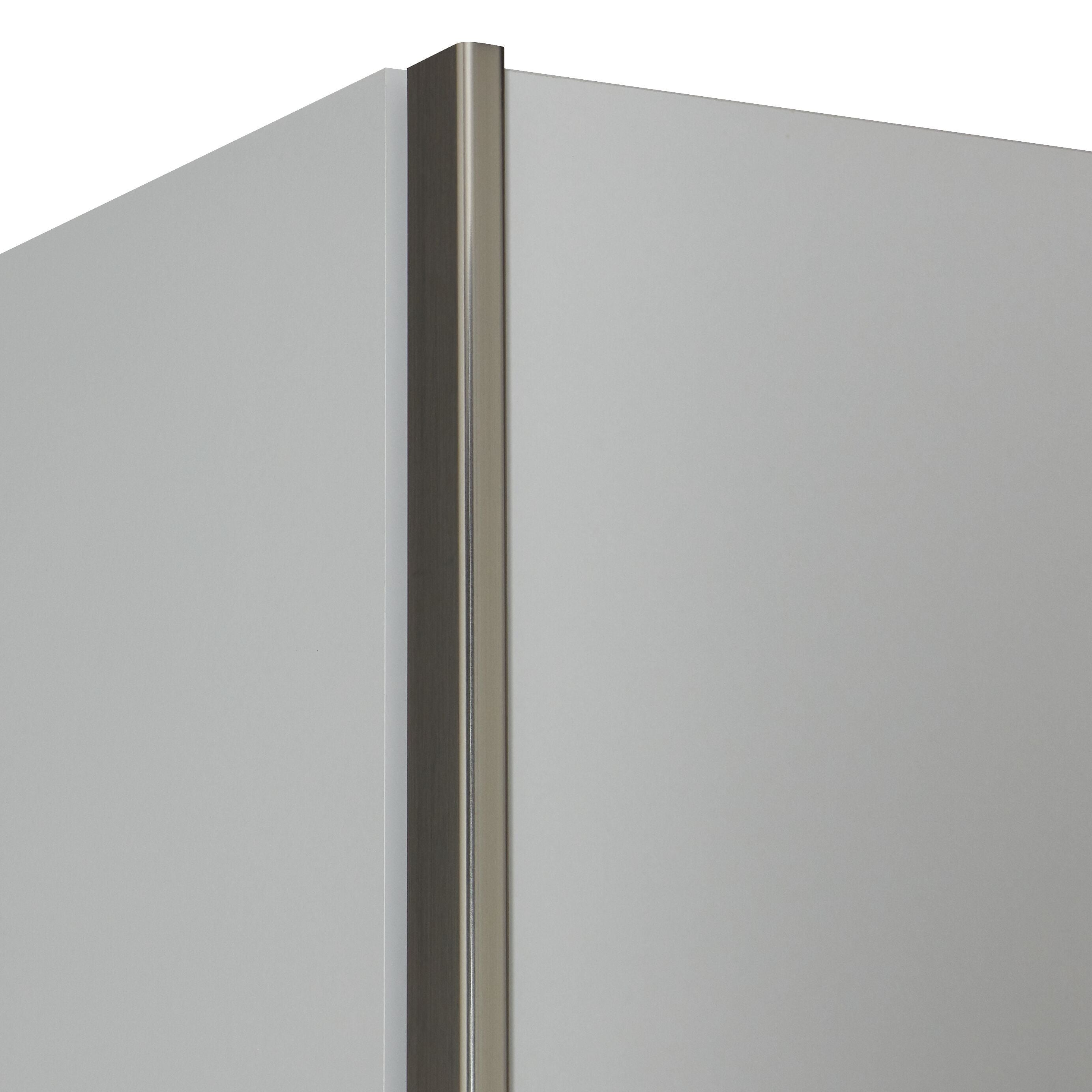 MODUL Schwebetürenschrank - Hellgrau / B: 152.0 cm x T: 65.0 cm x H: 220.0 cm