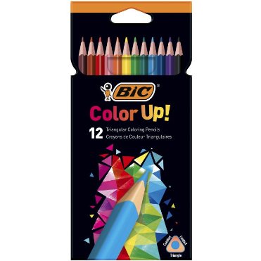 Crayons couleur bic intensity up corps triangulaire pack de 12