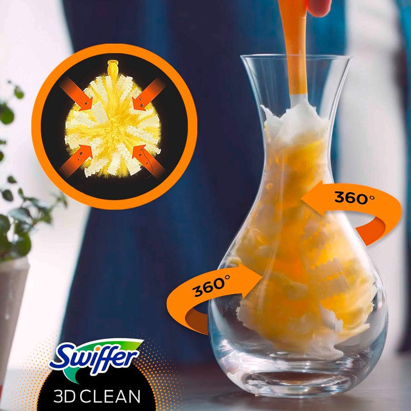 Recharge Plumeau Swiffer 3D Clean - Boîte de 5