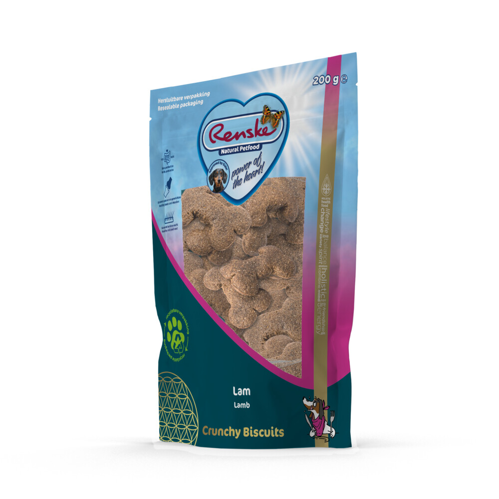 Renske Gezonde Beloning Crunchy Hondensnack Lam200 gr
