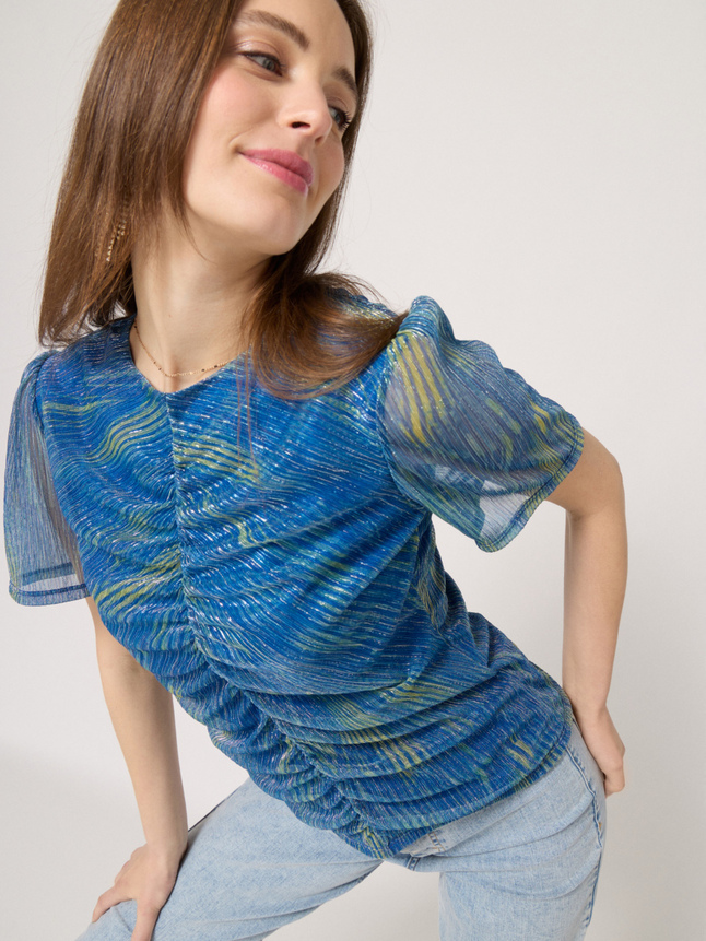 T-shirt irisé dos ouvert