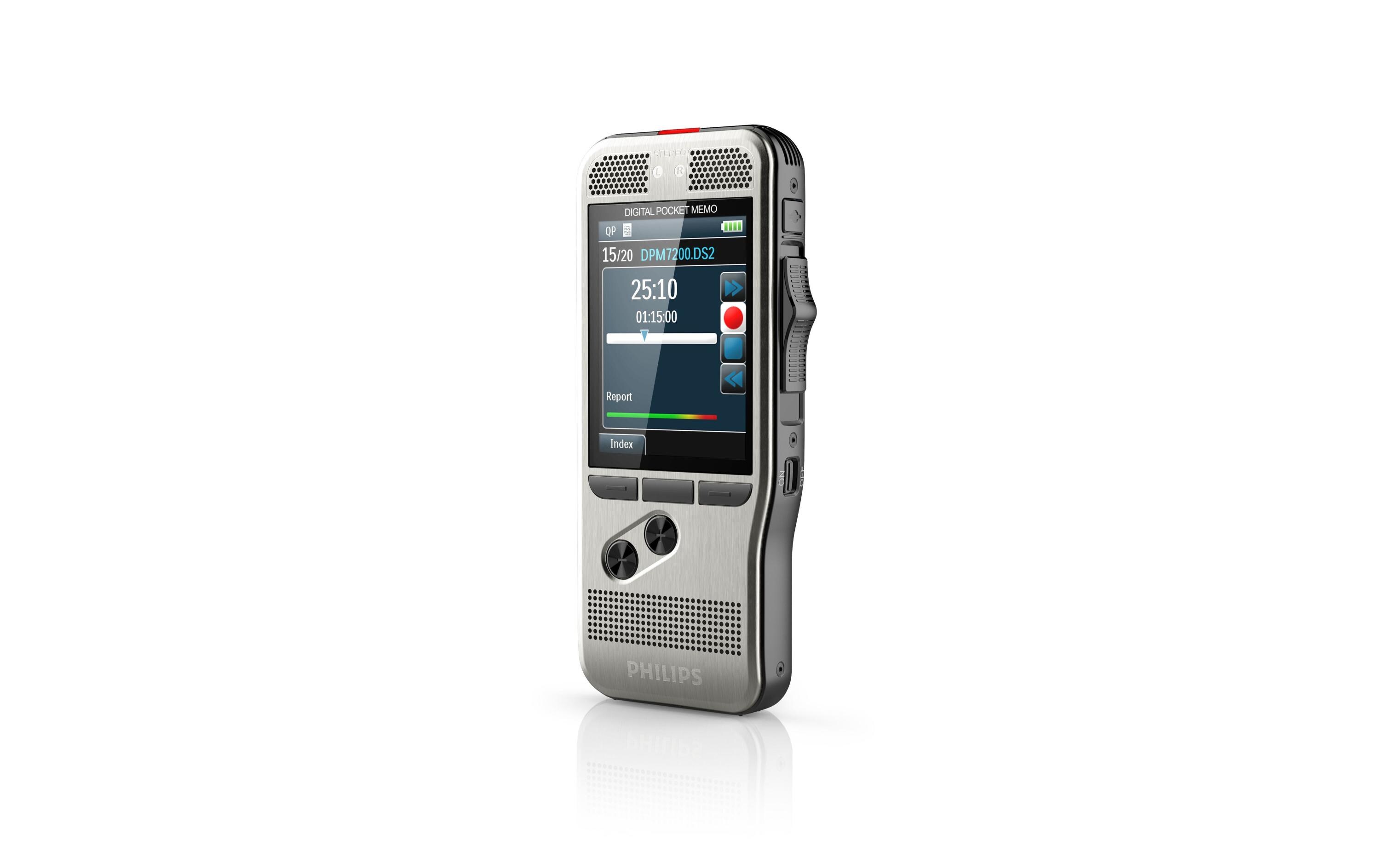 Diktiergerät Digital Pocket Memo DPM7200<br>Digitales Diktiergerät mit konfigurierbarem 4-Positions-Schiebeschalter