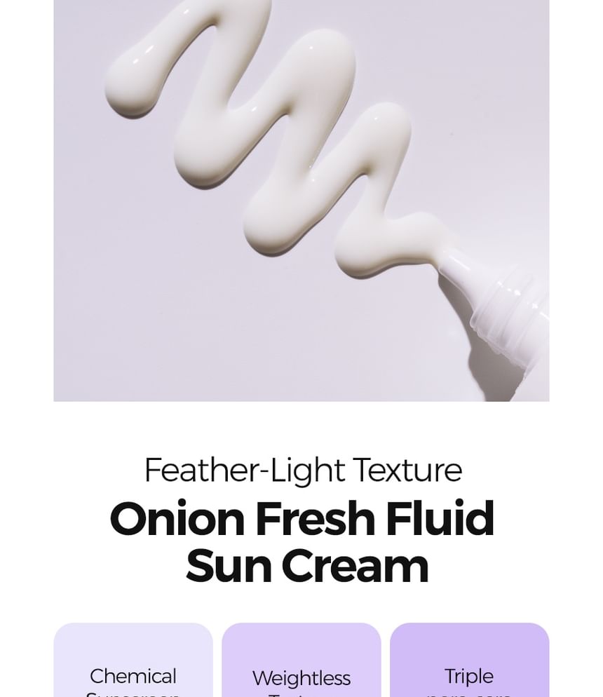 Isntree - Onion Fresh vloeibare zonnebrandcrème