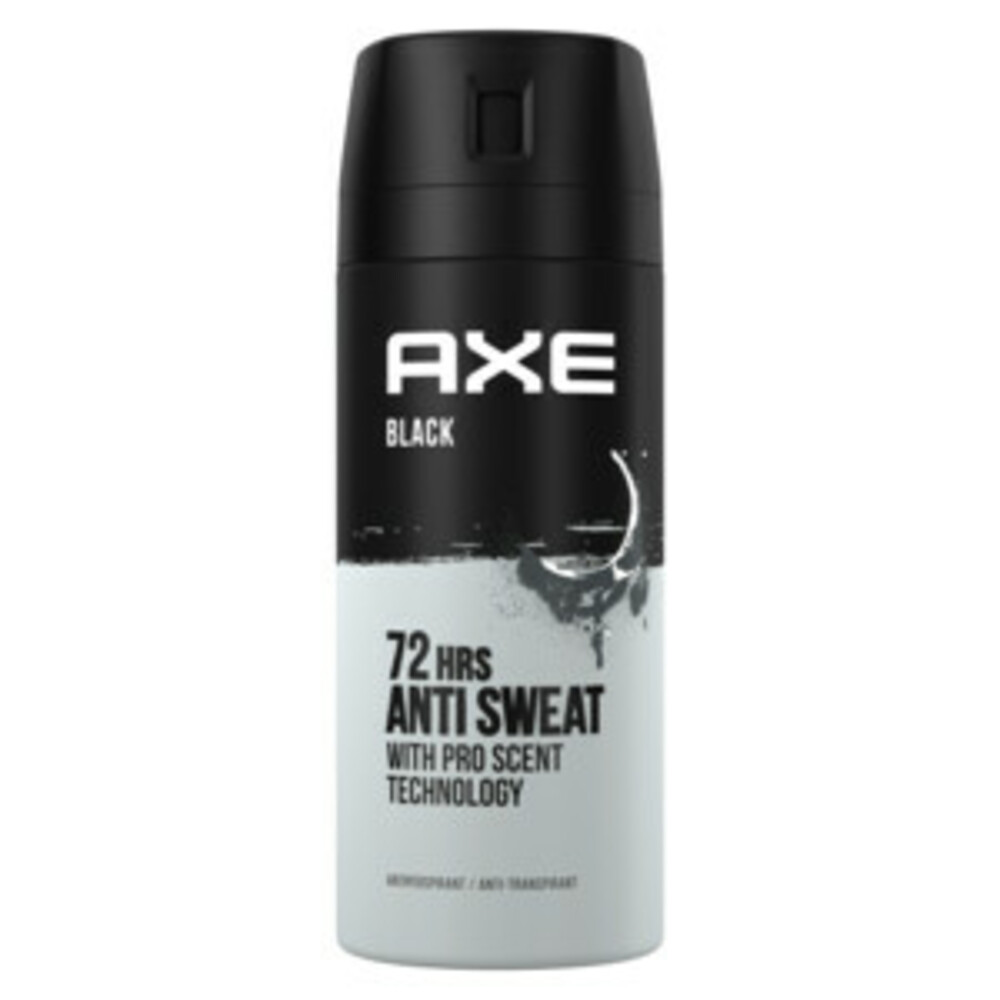 6x Axe Anti-Transpirant Spray Black150 ml
