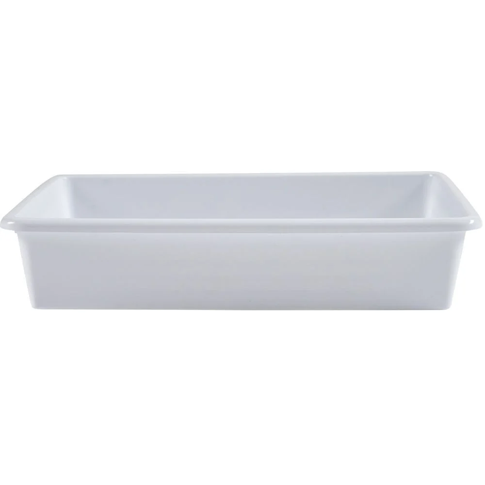 Plateau rectangulaire plastique blanc 3L