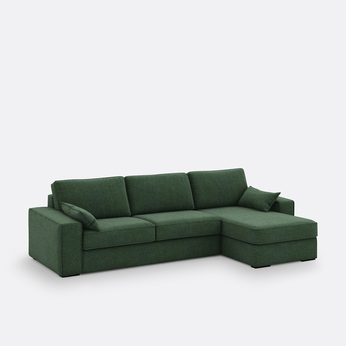LA REDOUTE INTERIEURS<br>Sofá-cama de canto em tecido texturizado, Bultex, Cécilia