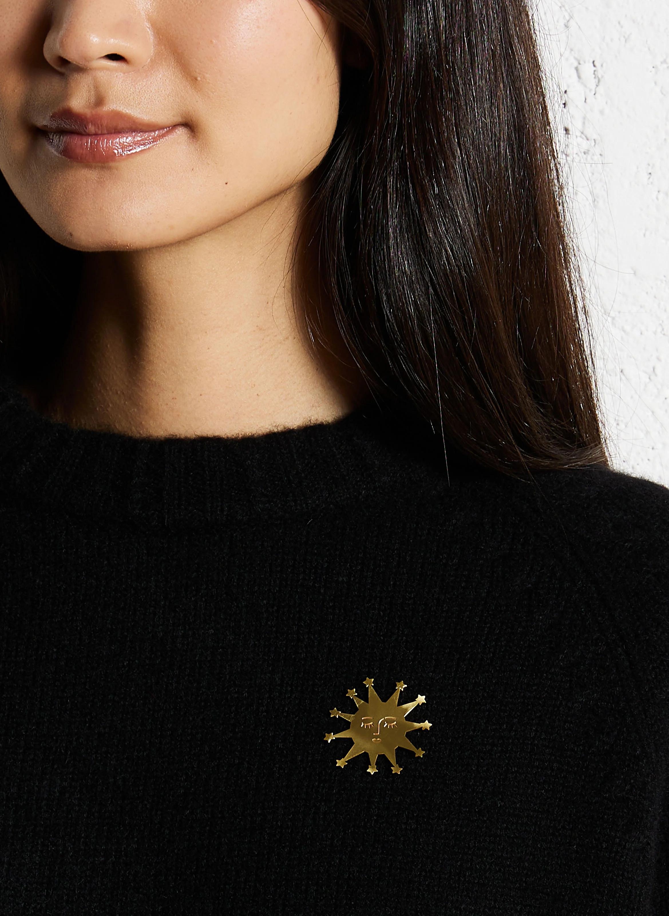 ORIENT - Broche en laiton doré | Multicolore