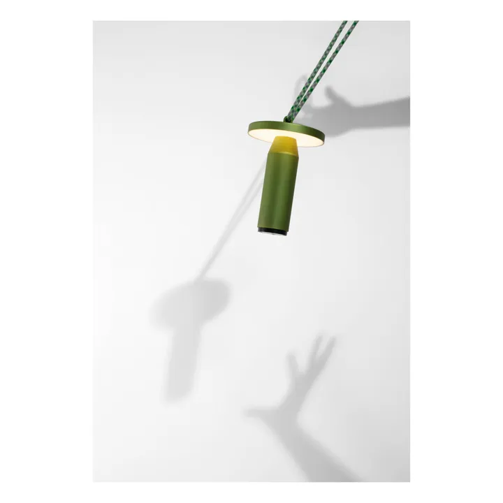 Petite friture Lampe à poser Quasar sans fil | Vert olive