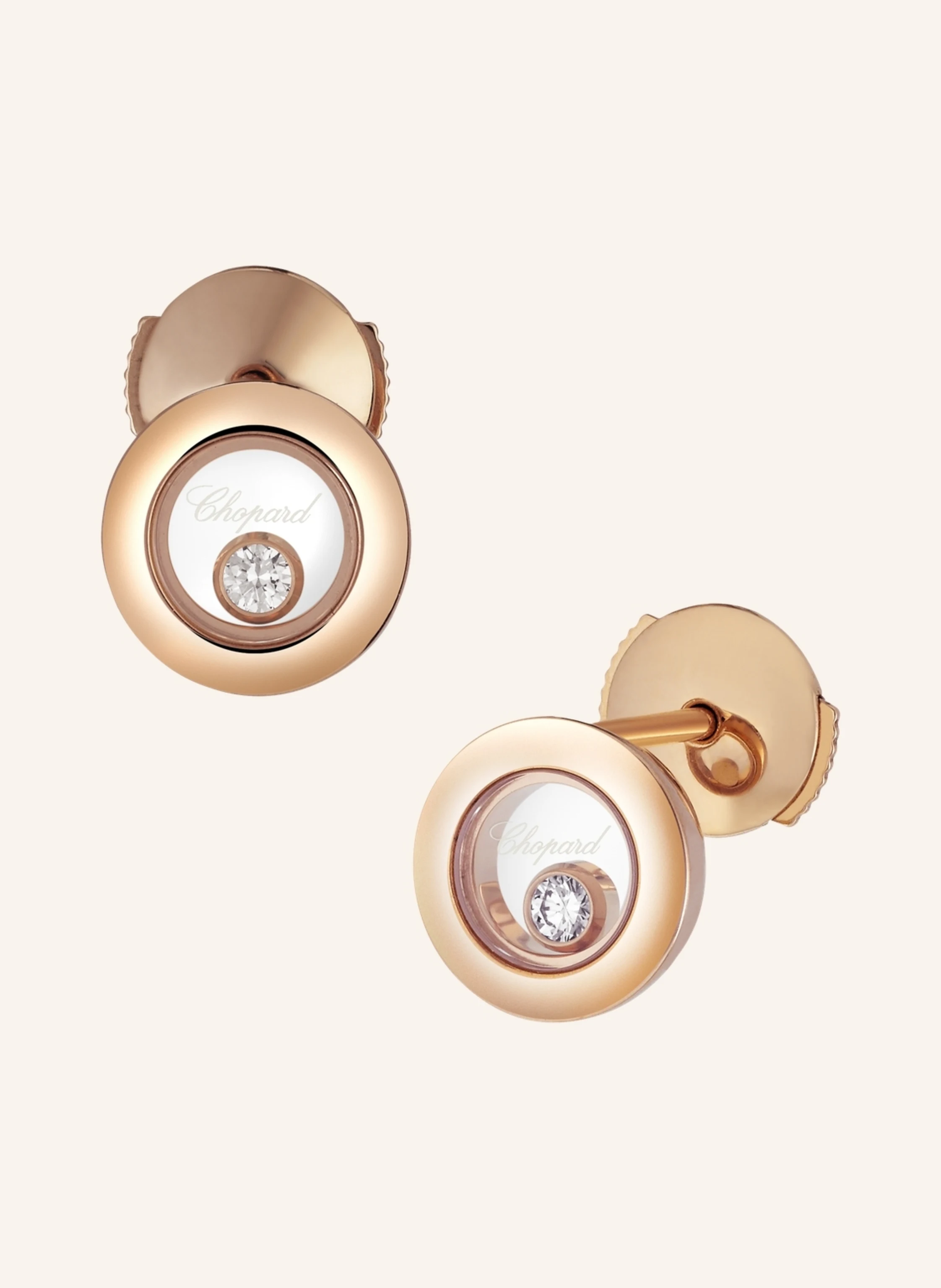 Chopard Ohrring HAPPY DIAMONDS ICONS Ohrringe aus 18 Karat Roségold und Diamanten