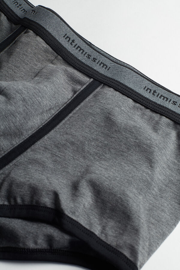Cuecas boxer em algodão elástico Supima® com logotipo.