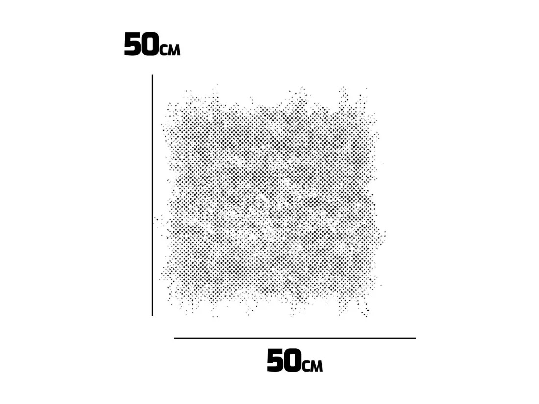 Fern - Décoration de mur vert artificiel, jeu de 4 panneaux de haie artificielle 50x50 cm