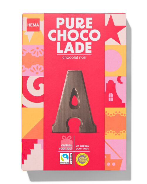 lettre A en chocolat noir 140g