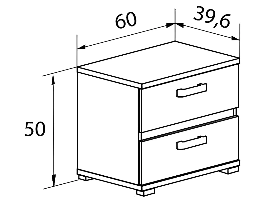 Ensemble tête de lit + 2 table de chevets coloris chêne Cendré, graphite