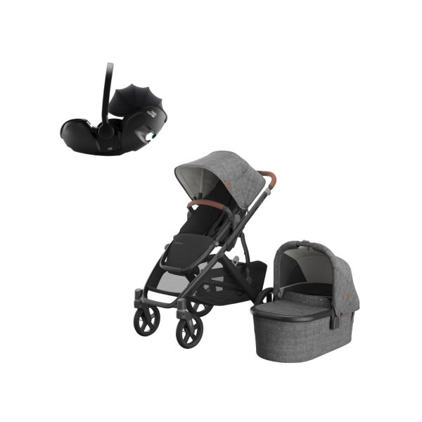 UPPAbaby VISTA V3 Kinderwagen 3-in-1 - Dillan | Britax Römer Baby-Safe Pro Autostoeltje