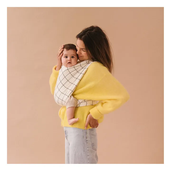 Studio Romeo Porte-bébé Geometric en coton bio | Blanc