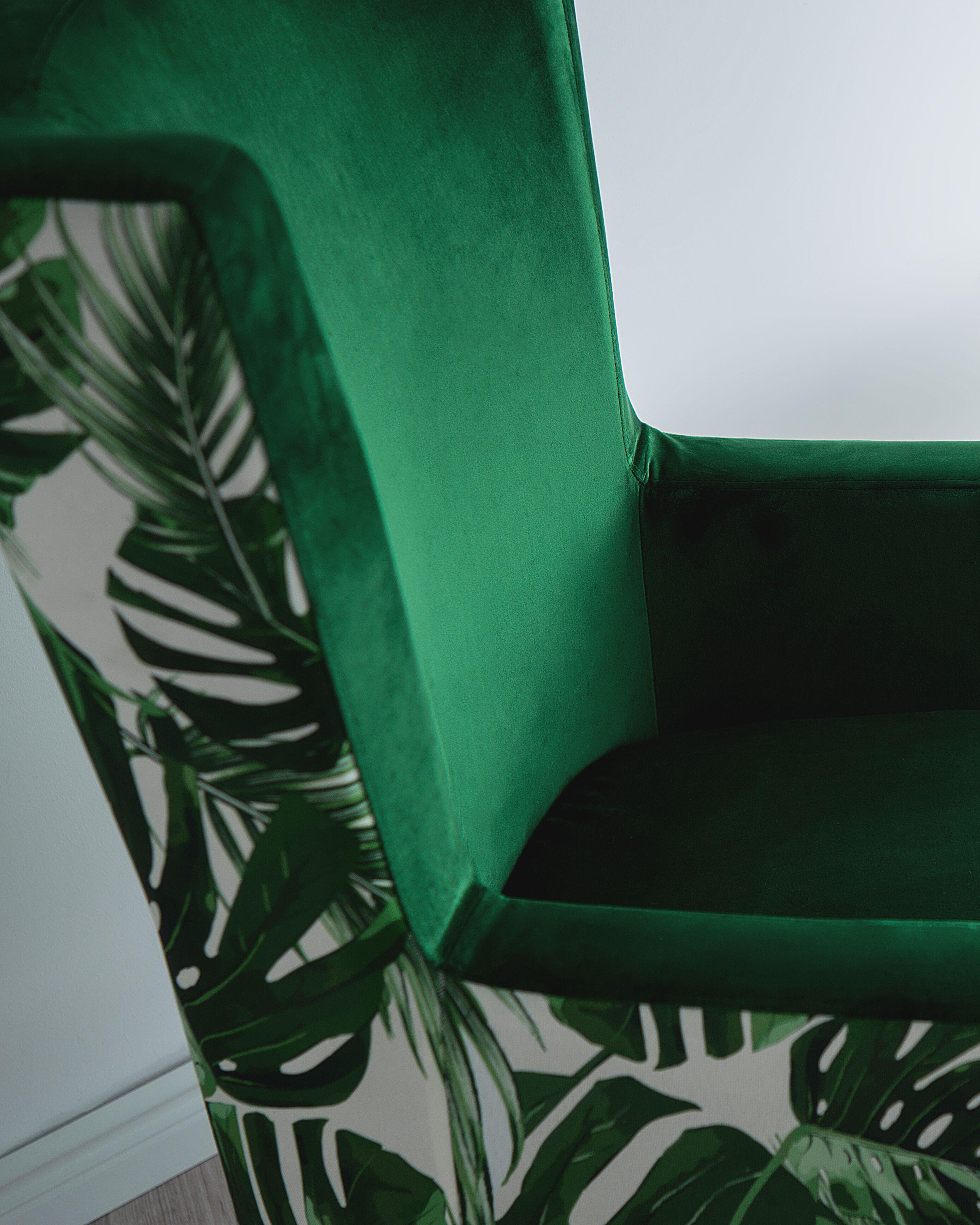 Oorfauteuil ONEIDA Fluweel Donkergroen