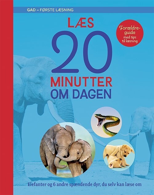 Læs 20 Minutter Om Dagen - Elefanter Og 6 Andre Spændende Dyr, Du Selv Kan Læse Om - Bog
