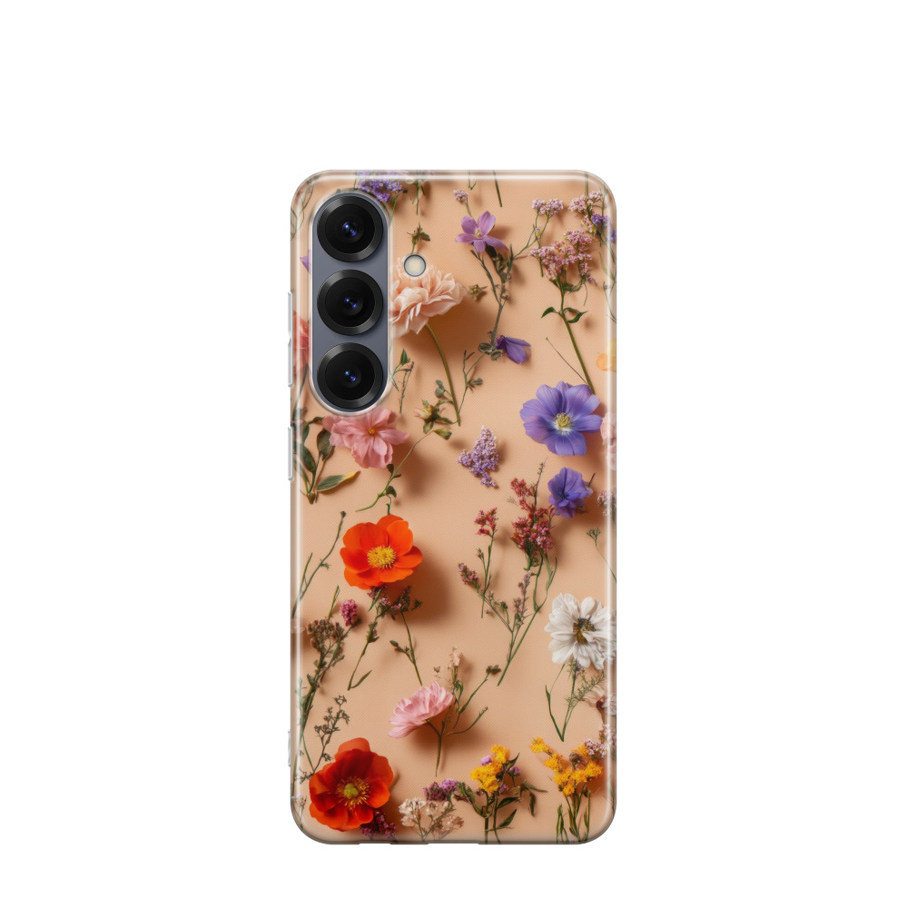 Samsung Galaxy S25 Gummi Hülle Blumenzauber - Versch. Farben