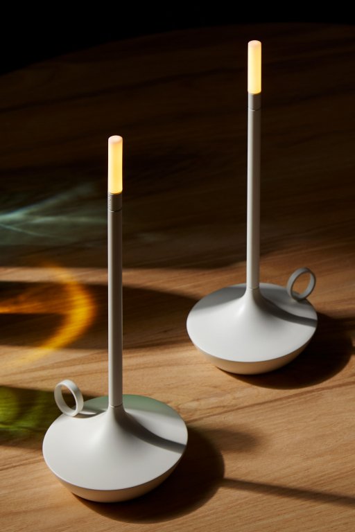 Graypants Wick tafellamp LED oplaadbaar messing