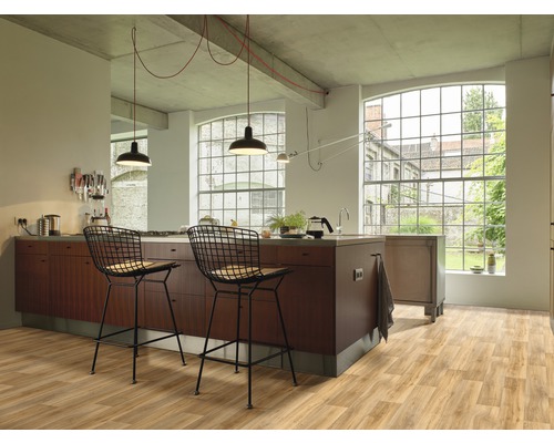 PVC vloerbedekking Nieuws Lime Eiken houtlook lichtbruin 400 cm breed (per meter verkocht)