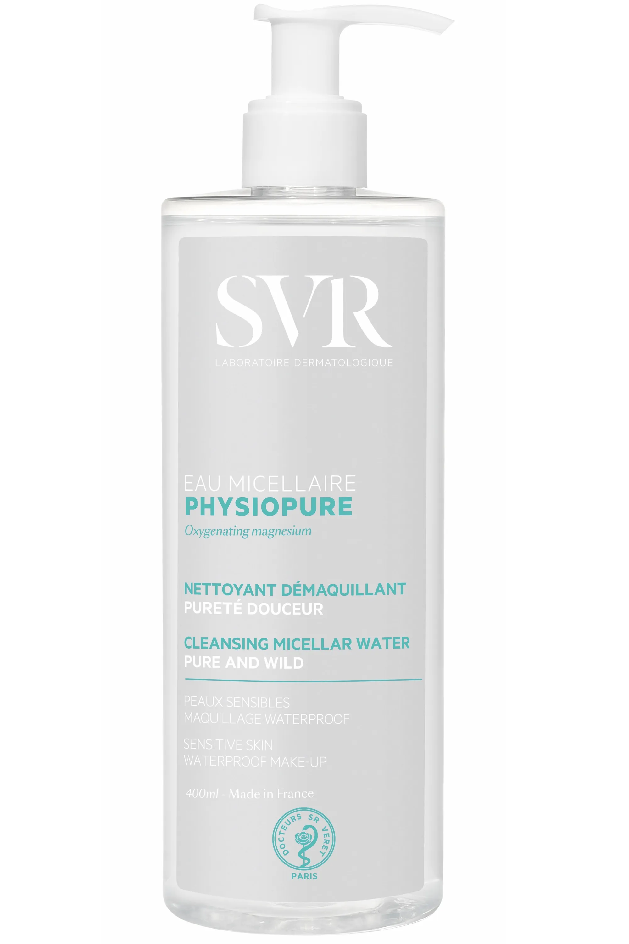 SVR Eau micellaire nettoyante démaquillante Physiopure rechargeable-400 ml