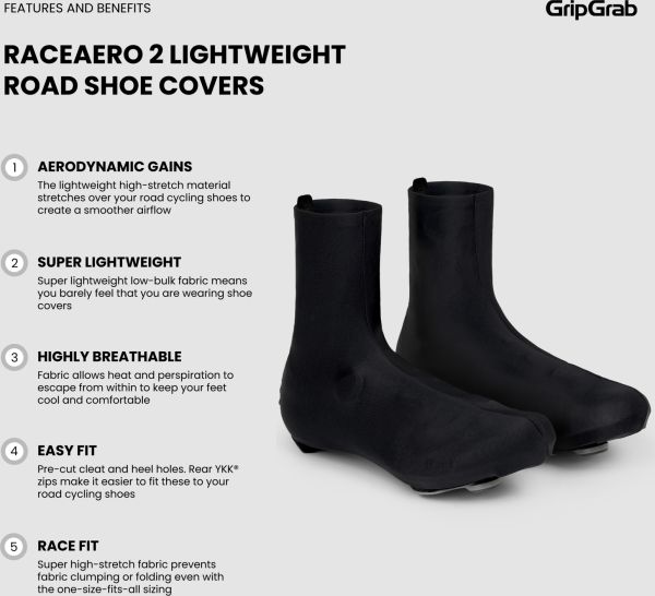 GripGrab RaceAero 2 Road Skoovertræk, Black