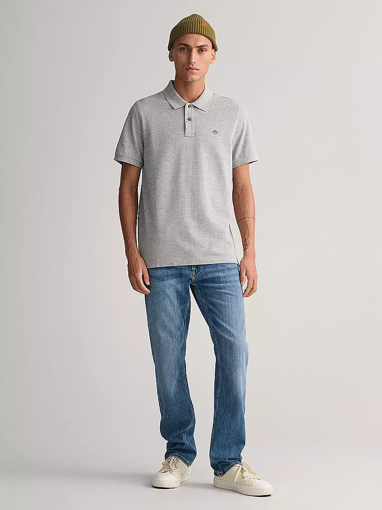GANT Poloshirt Regular Fit grau