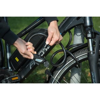 Câble antivol pour vélo, longueur: 1.800 mm, noir