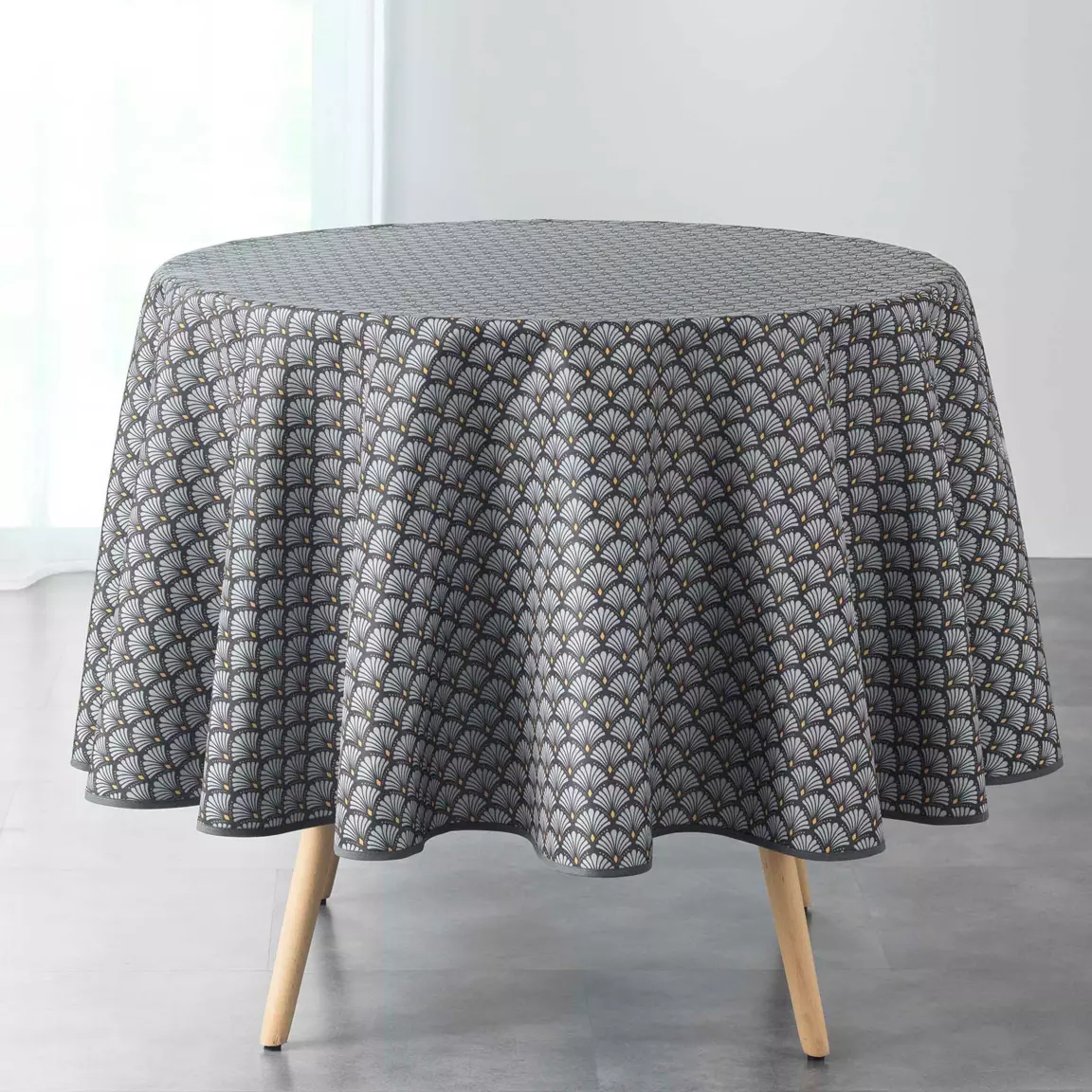 Nappe ronde anti tache (D180 cm) Artchic Gris anthracite