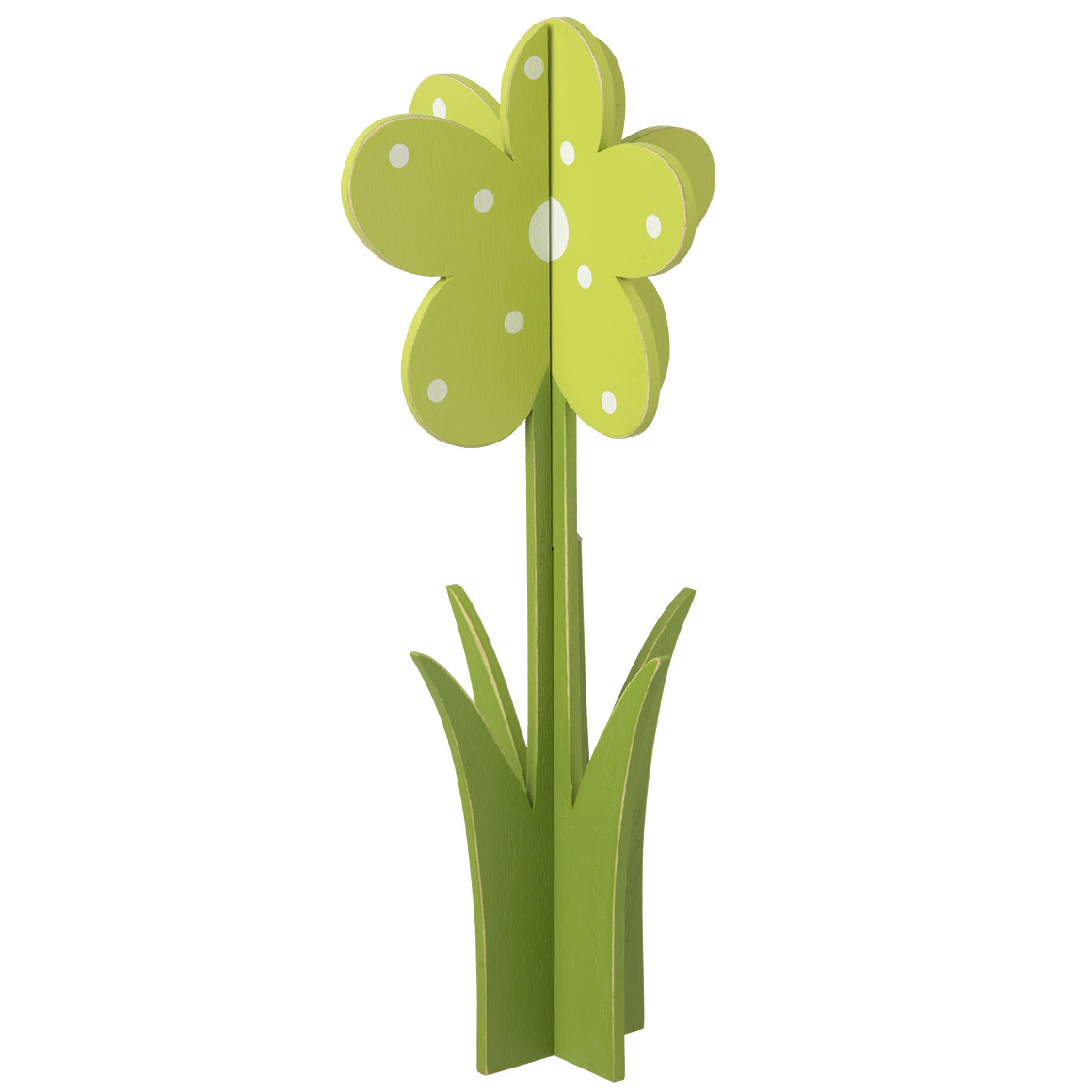 Deko-Figur Blume aus Holz grün