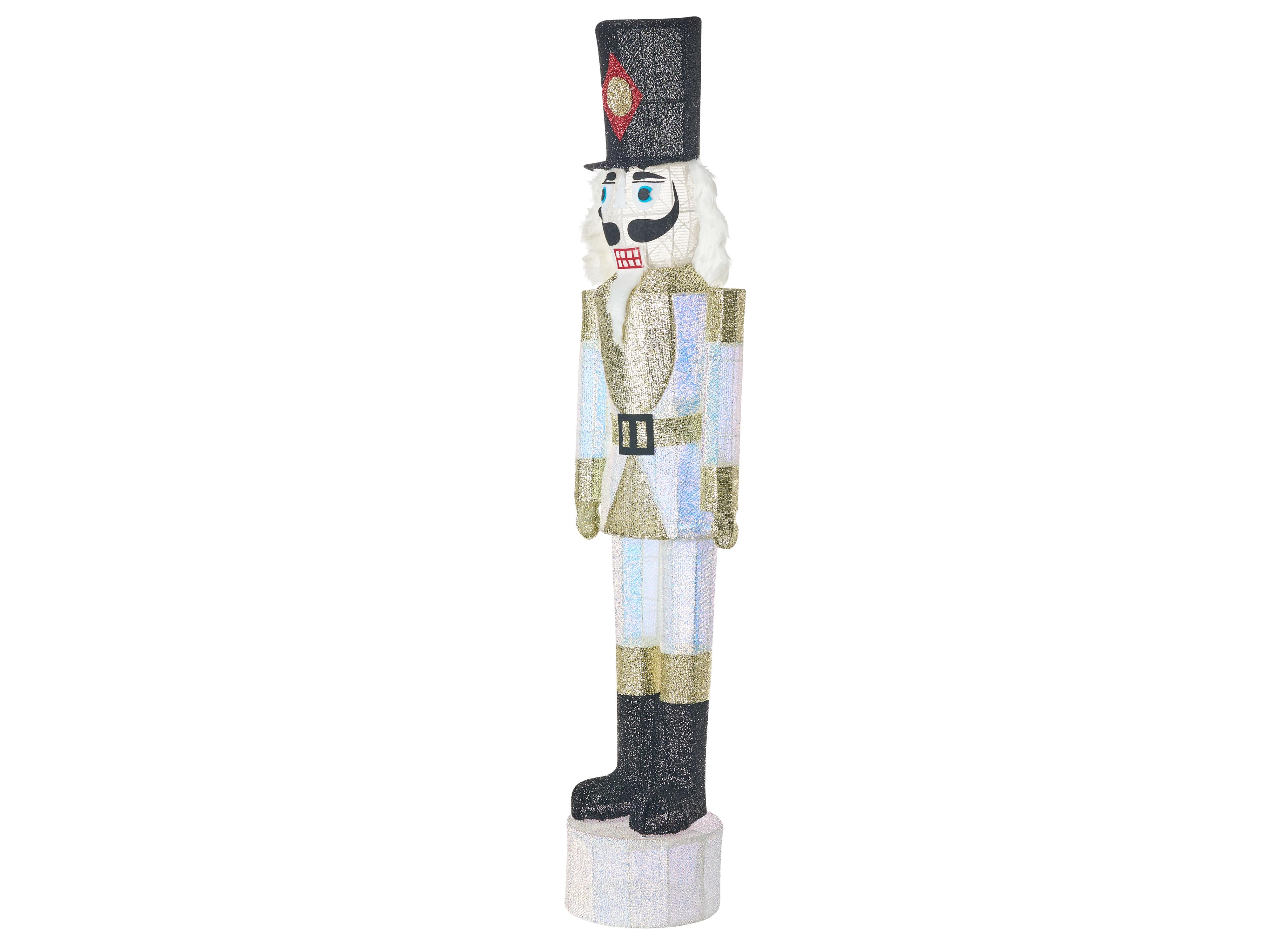 Buitendecoratie LED STOROVAN Notenkraker 152 cm Wit/goud